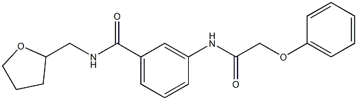 3-[(2-phenoxyacetyl)amino]-N-(tetrahydro-2-furanylmethyl)benzamide Struktur