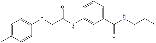 3-{[2-(4-methylphenoxy)acetyl]amino}-N-propylbenzamide Struktur