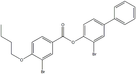 3-bromo[1,1'-biphenyl]-4-yl 3-bromo-4-butoxybenzoate Struktur