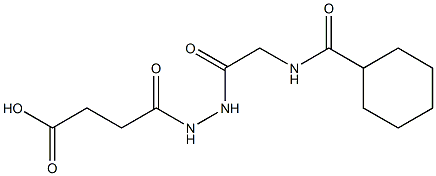 4-(2-{2-[(cyclohexylcarbonyl)amino]acetyl}hydrazino)-4-oxobutanoic acid Struktur