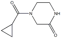 4-(cyclopropylcarbonyl)-2-piperazinone Struktur