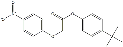 4-(tert-butyl)phenyl 2-(4-nitrophenoxy)acetate Struktur