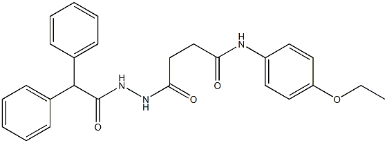 4-[2-(2,2-diphenylacetyl)hydrazino]-N-(4-ethoxyphenyl)-4-oxobutanamide Struktur