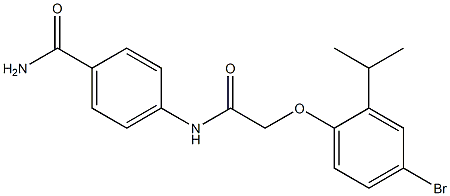 4-{[2-(4-bromo-2-isopropylphenoxy)acetyl]amino}benzamide Struktur