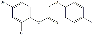 4-bromo-2-chlorophenyl 2-(4-methylphenoxy)acetate Struktur