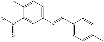 N-(4-methyl-3-nitrophenyl)-N-[(E)-(4-methylphenyl)methylidene]amine Struktur