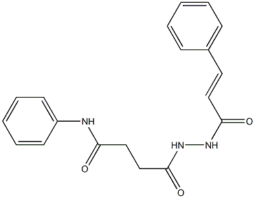 4-oxo-N-phenyl-4-{2-[(E)-3-phenyl-2-propenoyl]hydrazino}butanamide Struktur