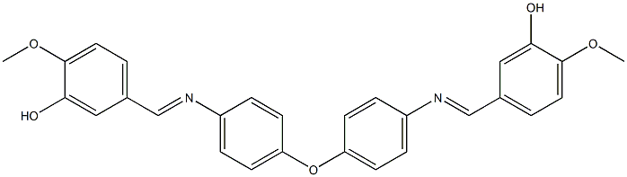 5-({[4-(4-{[(E)-(3-hydroxy-4-methoxyphenyl)methylidene]amino}phenoxy)phenyl]imino}methyl)-2-methoxyphenol Struktur