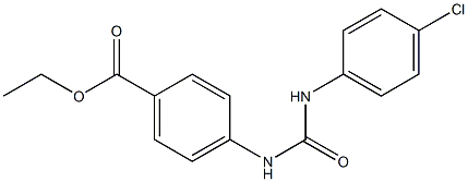 ethyl 4-{[(4-chloroanilino)carbonyl]amino}benzoate Struktur