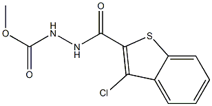 methyl 2-[(3-chloro-1-benzothiophen-2-yl)carbonyl]-1-hydrazinecarboxylate Struktur