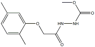 methyl 2-[2-(2,5-dimethylphenoxy)acetyl]-1-hydrazinecarboxylate Struktur