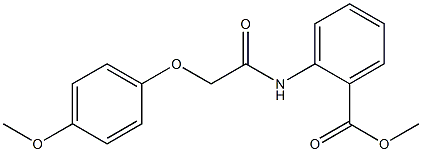 methyl 2-{[2-(4-methoxyphenoxy)acetyl]amino}benzoate Struktur