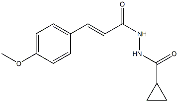 N'-[(E)-3-(4-methoxyphenyl)-2-propenoyl]cyclopropanecarbohydrazide Struktur