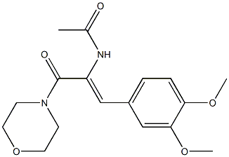 N-[(Z)-2-(3,4-dimethoxyphenyl)-1-(4-morpholinylcarbonyl)ethenyl]acetamide Struktur