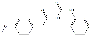 N-[2-(4-methoxyphenyl)acetyl]-N'-(3-methylphenyl)thiourea Struktur