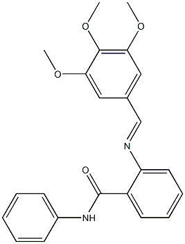 N-phenyl-2-{[(E)-(3,4,5-trimethoxyphenyl)methylidene]amino}benzamide Struktur