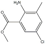 methyl 2-amino-5-chloro-3-methylbenzenecarboxylate Struktur