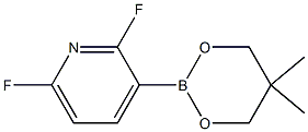 3-(5,5-Dimethyl-1,3,2-dioxaborinan-2-yl)-2,6-difluoropyridine Struktur