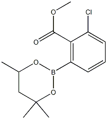 Methyl 2-chloro-6-(4,4,6-trimethyl-1,3,2-dioxaborinan-2-yl)benzoate Struktur