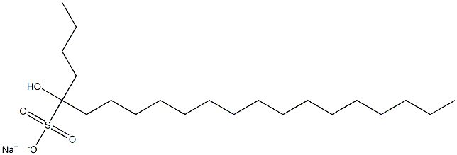 5-Hydroxyhenicosane-5-sulfonic acid sodium salt Struktur