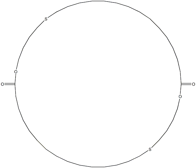 1,22-Dioxa-6,27-dithiacyclodotetracontane-21,42-dione Struktur