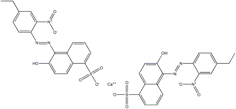 Bis[1-[(4-ethyl-2-nitrophenyl)azo]-2-hydroxy-5-naphthalenesulfonic acid]calcium salt Struktur