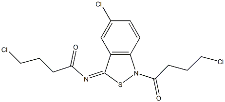 5-Chloro-1-(4-chlorobutyryl)-3(1H)-(4-chlorobutyryl)imino-2,1-benzisothiazole Struktur