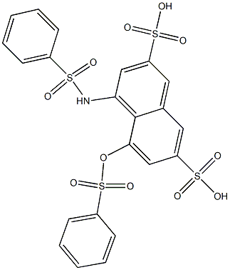 1-(Phenylsulfonylamino)-8-(phenylsulfonyloxy)naphthalene-3,6-disulfonic acid Struktur