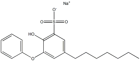 2-Hydroxy-5-heptyl[oxybisbenzene]-3-sulfonic acid sodium salt Struktur