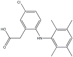 5-Chloro-2-(2,3,5,6-tetramethylphenylamino)benzeneacetic acid Struktur