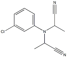 N,N-Di(1-cyanoethyl)-m-chloroaniline Struktur