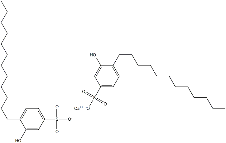 Bis(3-hydroxy-4-dodecylbenzenesulfonic acid)calcium salt Struktur