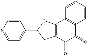 2-(Pyridin-4-yl)-2,3-dihydronaphtho[1,2-b]furan-4,5-dione Struktur