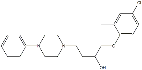 1-(4-Chloro-2-methylphenoxy)-4-[4-[phenyl]-1-piperazinyl]-2-butanol Struktur