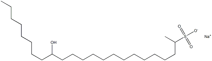 15-Hydroxytricosane-2-sulfonic acid sodium salt Struktur