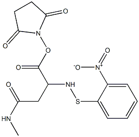 N-[3-Methylcarbamoyl-2-[(o-nitrophenylthio)amino]propionyloxy]succinimide Struktur