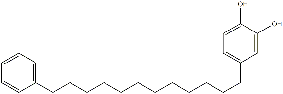 4-(12-Phenyldodecyl)benzene-1,2-diol Struktur