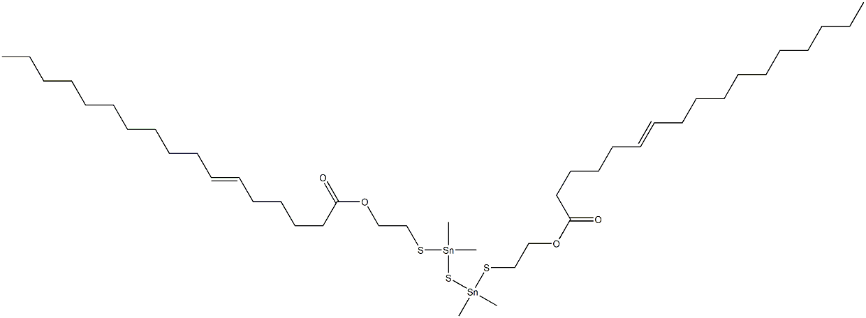 Bis[dimethyl[[2-(5-hexadecenylcarbonyloxy)ethyl]thio]stannyl] sulfide Struktur