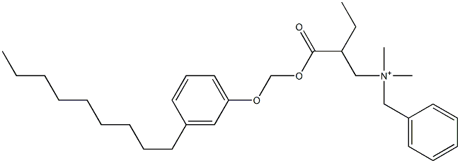 N,N-Dimethyl-N-benzyl-N-[2-[[(3-nonylphenyloxy)methyl]oxycarbonyl]butyl]aminium Struktur