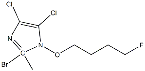 2-Bromo-4,5-dichloro 1-(4-fluorobutoxy)methyl-1H-imidazole Struktur