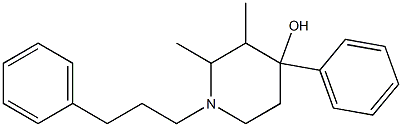 2,3-Dimethyl-4-phenyl-1-(3-phenylpropyl)piperidin-4-ol Struktur