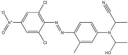 1-[N-(1-Cyanoethyl)-N-[4-(2,6-dichloro-4-nitrophenylazo)-3-methylphenyl]amino]ethanol Struktur