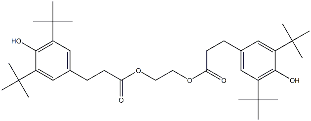 Bis[3-(3,5-di-tert-butyl-4-hydroxyphenyl)propionic acid]ethylene ester Struktur