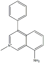 8-Amino-2-methyl-4-phenylisoquinolinium Struktur