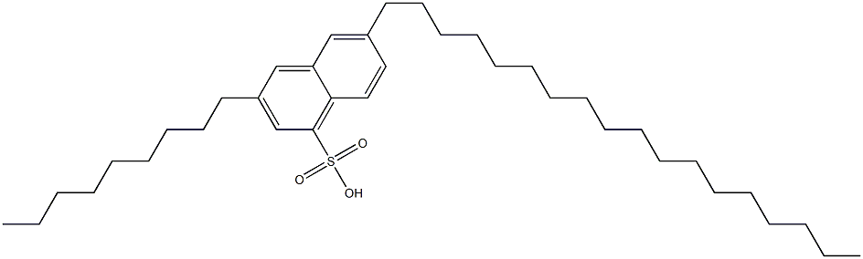 3-Nonyl-6-octadecyl-1-naphthalenesulfonic acid Struktur