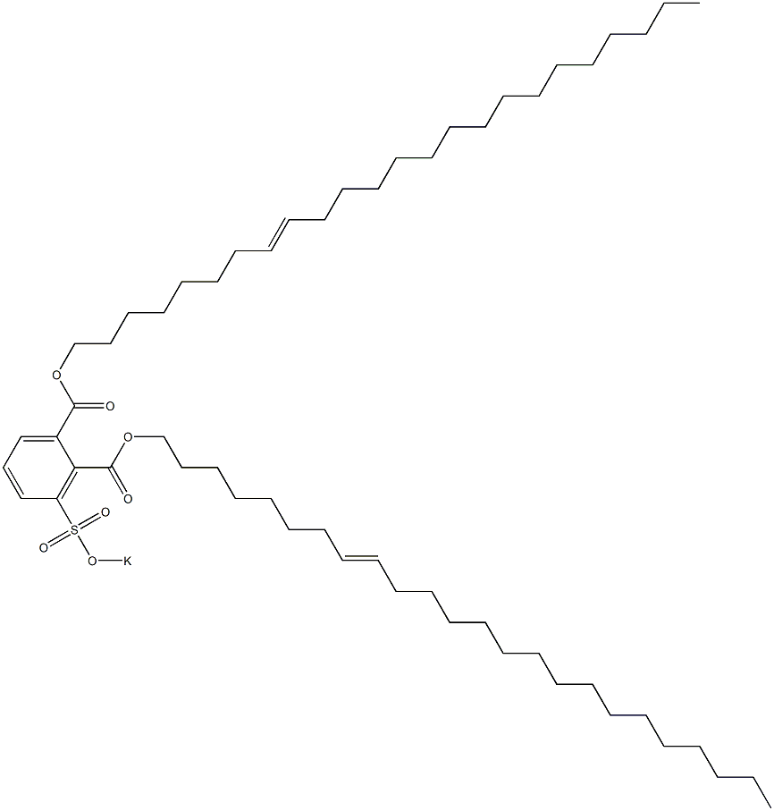 3-(Potassiosulfo)phthalic acid di(8-tetracosenyl) ester Struktur