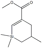 1,1,5-Trimethyl-1-sila-2-cyclohexene-3-carboxylic acid methyl ester Struktur