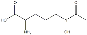 2-Amino-5-(N-acetylhydroxyamino)valeric acid Struktur