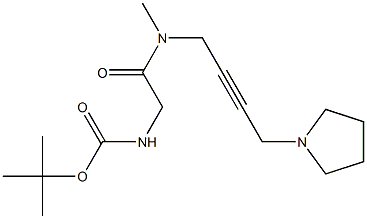 N-Methyl-N-[4-(1-pyrrolidinyl)-2-butynyl]-2-(Boc-amino)acetamide Struktur