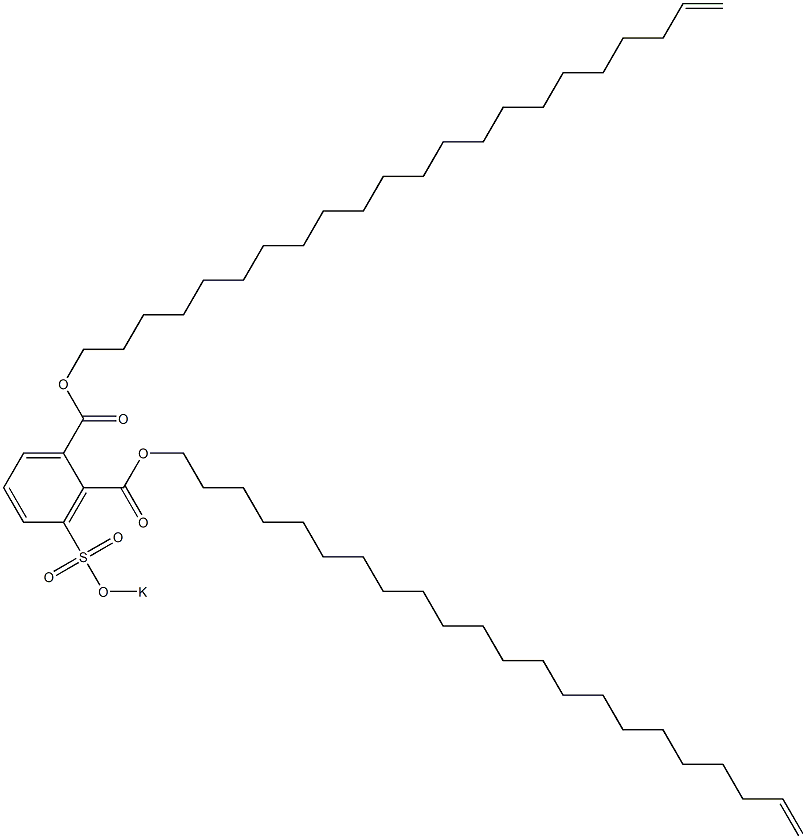 3-(Potassiosulfo)phthalic acid di(21-docosenyl) ester Struktur